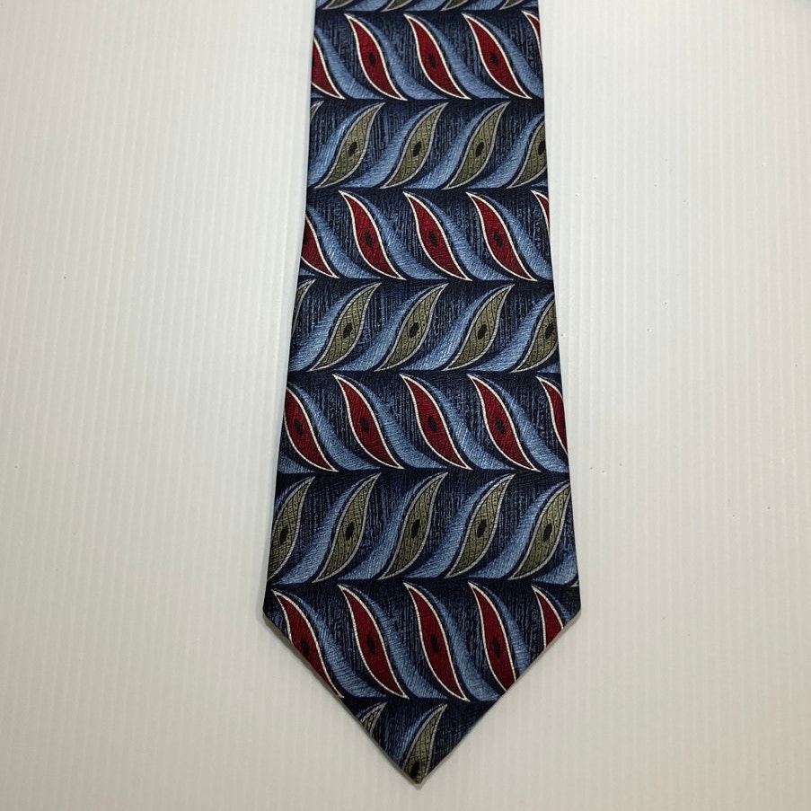 Picone Vintage Multicolor Geometric Silk Wide Classic Men Necktie 57